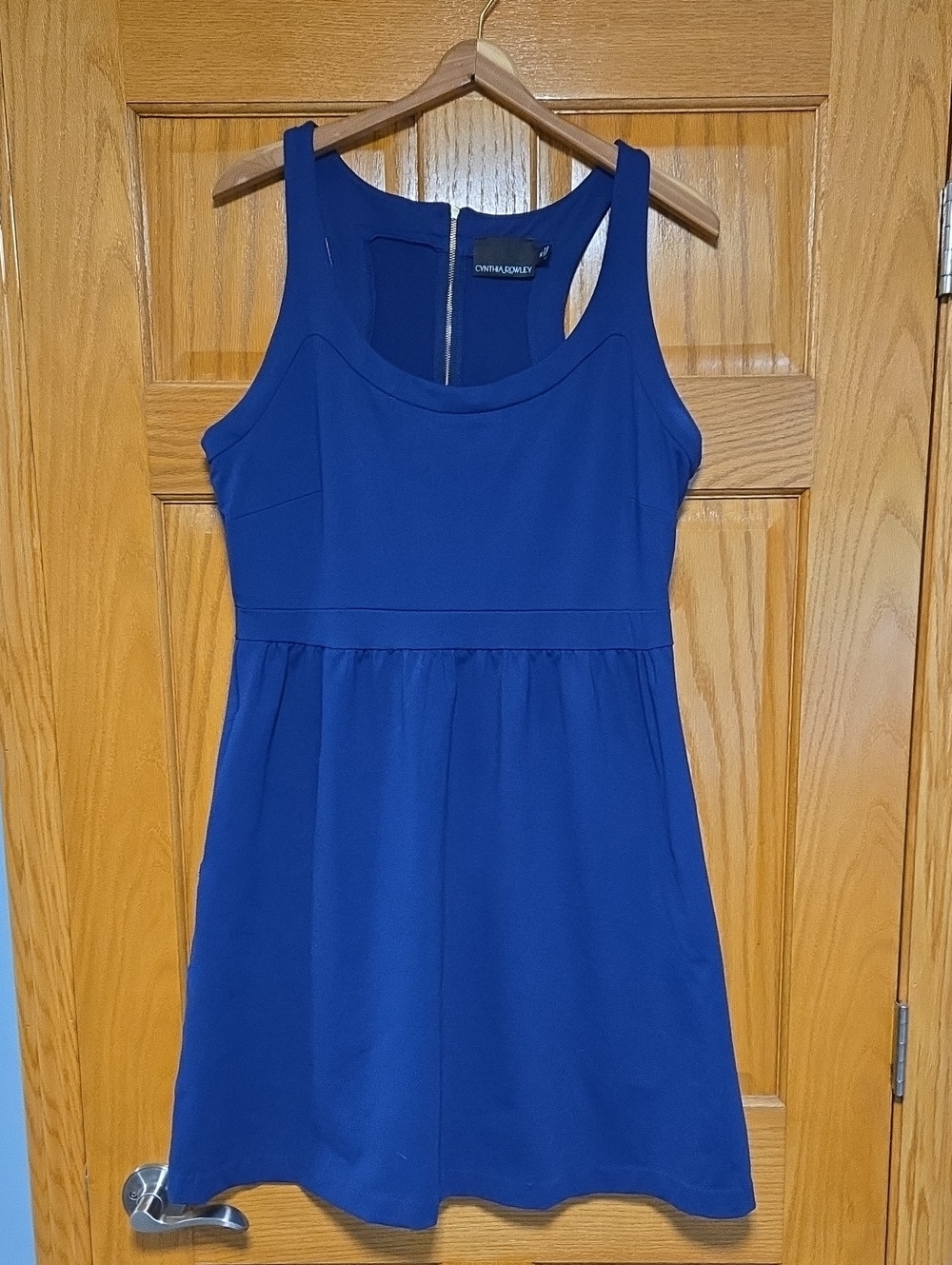Cynthia Rowley Royal Blue Sleeveless Fit-and-Flare Dress